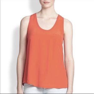 Joie ‘Alicia’ silk tank top - peachy/orange